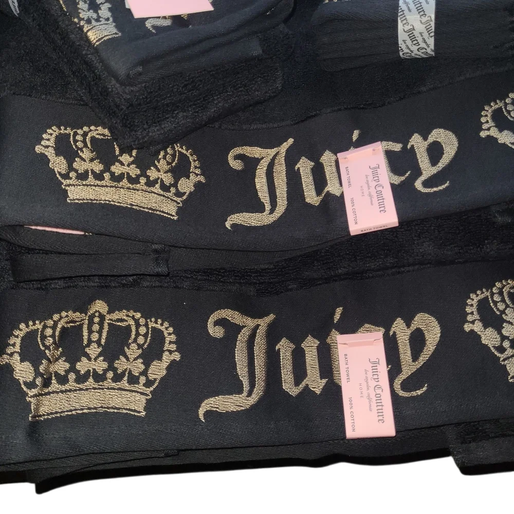 Juicy Couture Black and Gold Towel Set - Picture 2 of 12